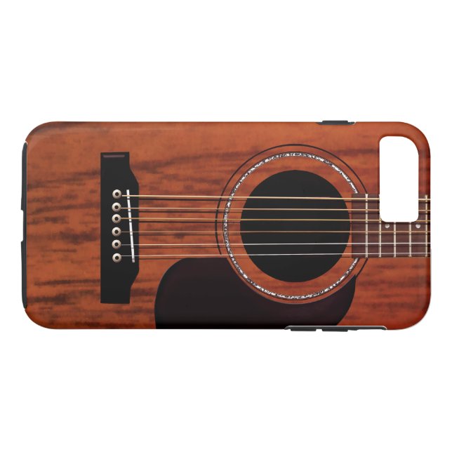 Oberste Mahagoniakustikgitarre Case-Mate iPhone Hülle (Rückseite (Horizontal))