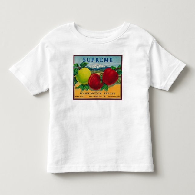 Oberster Apple-Aufkleber - Washington-Staat Kleinkind T-shirt (Vorderseite)
