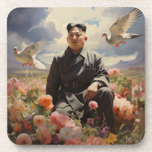 Oberster Führer Kim Jong Un Getränkeuntersetzer