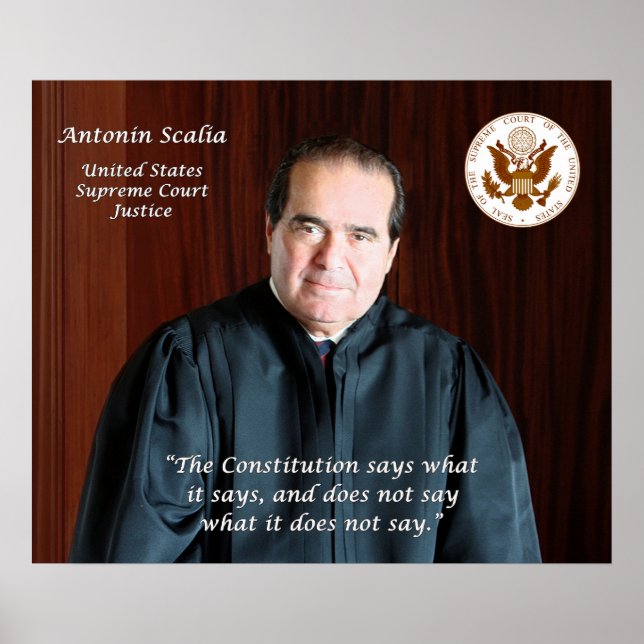 Oberster Gerichtshof Antonin Scalia & Siegel Poster (Vorne)
