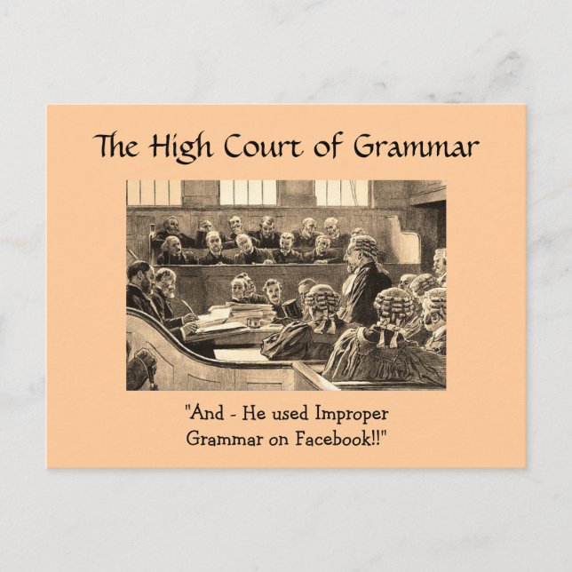 Oberster Gerichtshof der Grammatik - Postkarten (Vorderseite)