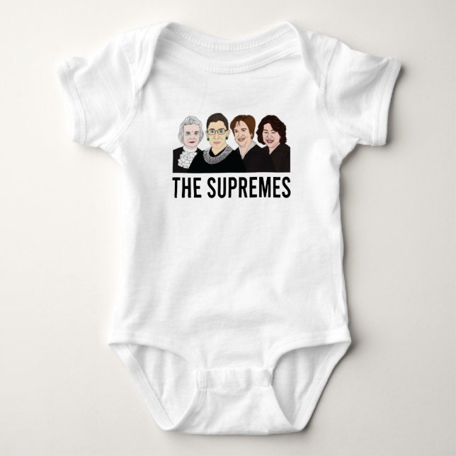 Oberster Gerichtshof Frauen, Ruth Bader Ginsburg Baby Strampler (Vorderseite)
