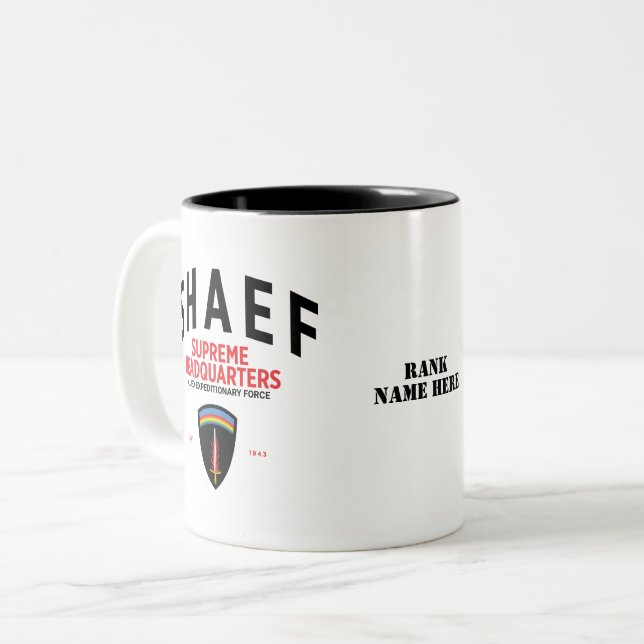 Oberster Hauptsitz von SHAEF Zweifarbige Tasse (Vorderseite Links)