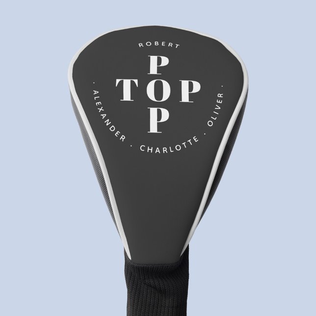 Oberster Pop Vater Vater Personalisiert Familienna Golf Headcover (Top Pop father dad personalized dad and child name golf head cover)