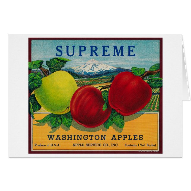 Oberstes Apple-Label - Staat in Washington (Vorderseite (Horizontal))