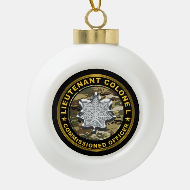 Oberstleutnant  keramik Kugel-Ornament (Vorderseite)