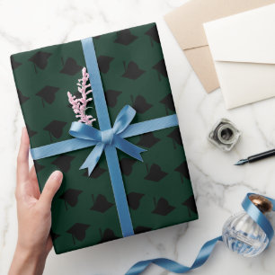 Oberteil des Graduierungsmusters dunkelgrün, elega Geschenkpapier