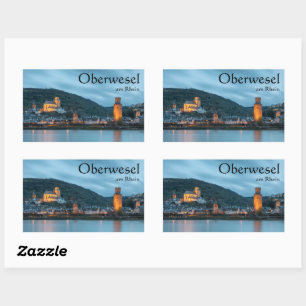 Oberwesel Deutschland Rechteckiger Aufkleber