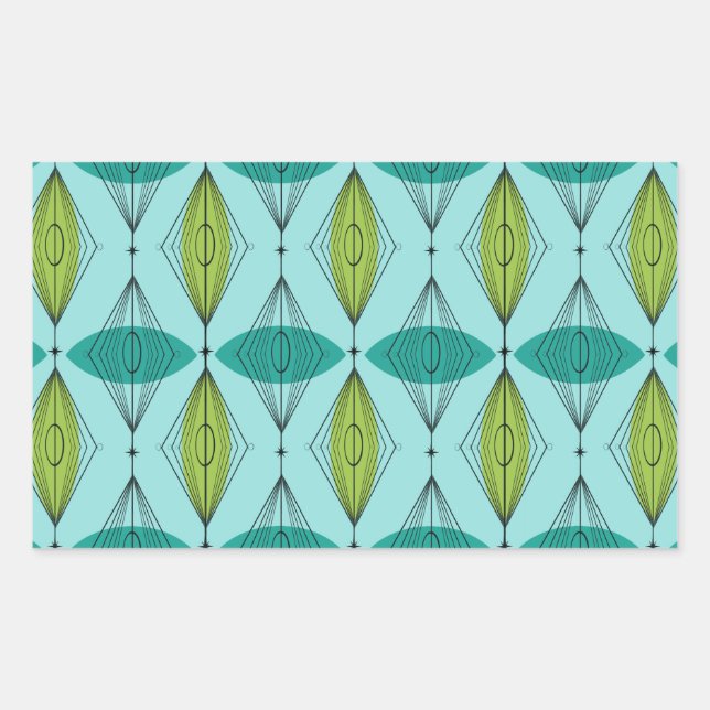 Obésité atomique & Starburst Stickers Rectangle (Devant)