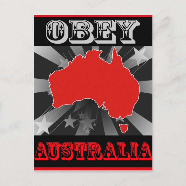 Obey Australia Postkarte (Vorderseite)