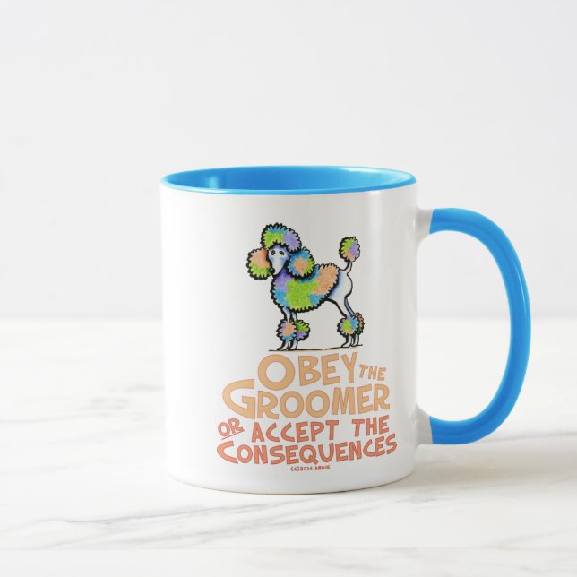 Obey Groomer Rainbow Poodle Tasse (Rechts)