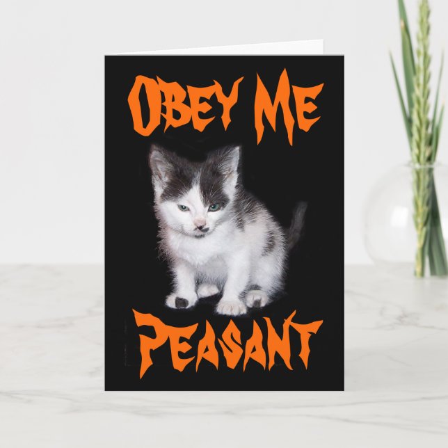 Obey Me Bauant Feiertagskarte (Vorderseite)