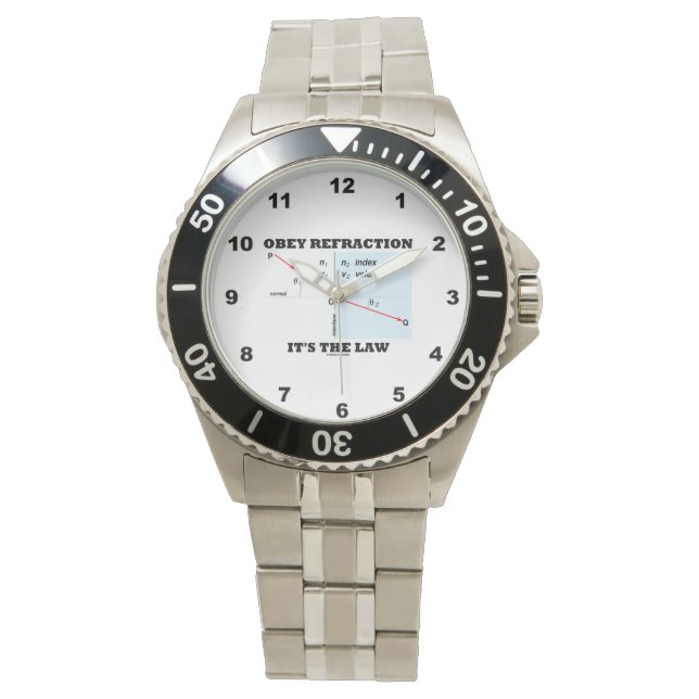 Obey Refraktion ist der "Law Physics Geek Spaß" Armbanduhr (Vorderseite)