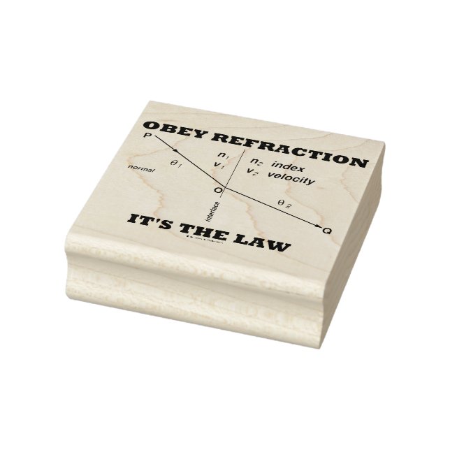 Obey Refraktion ist der "Law Physics Geek Spaß" Gummistempel (Stempel)