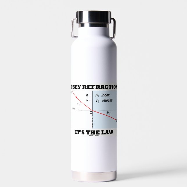 Obey Refraktion ist die Physik des Gesetzes nach d Trinkflasche (Vorne)