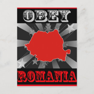 Obey Romania Postkarte