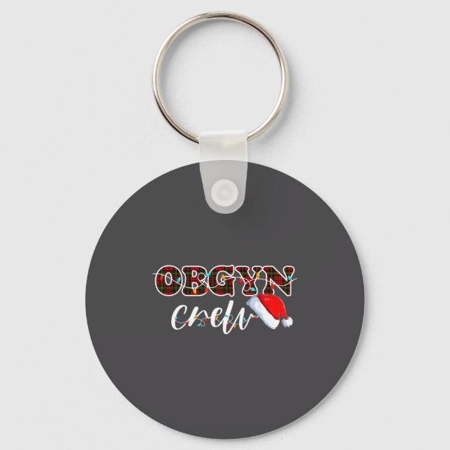 Obgyn Crew Christmas Lights Santa Hat  Schlüsselanhänger (Vorderseite)