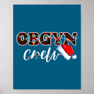 Obgyn-Crew-Weihnachtslichter-Santa-Hut Poster