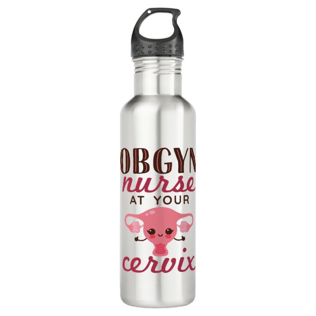 OBGYN-Krankenversicherung in Ihrem Büro Edelstahlflasche (Vorderseite)