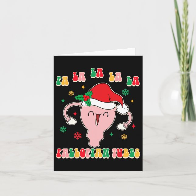 Obgyn Midfrau Doula Christmas Fa La La La La Fallo Karte (Vorderseite)