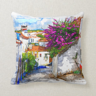 Obidos Blume - Portugal Kissen