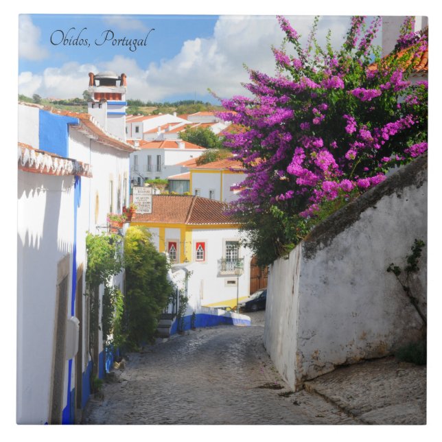 Obidos, Portugal Fliese (Vorderseite)