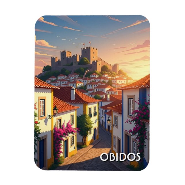 Obidos Portugal Reise Magnet (Vertikal)