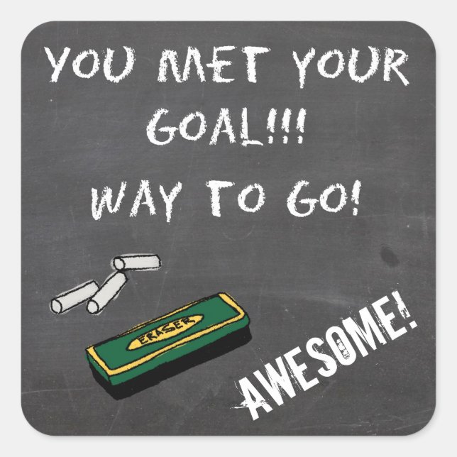 Objectif atteint ! ! ! Stickers pour étudiants (Devant)