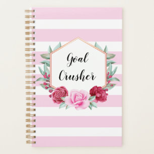 Objectif Croisher rose rayures florales