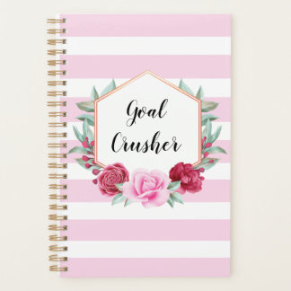 Objectif Croisher rose rayures florales