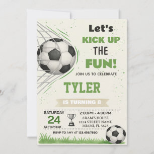 Objectif de football Invitation d'anniversaire