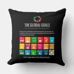 Objectifs mondiaux ODD 2030 de l'ONU Oreiller