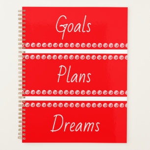 Objectifs Plans Dreams red Planner