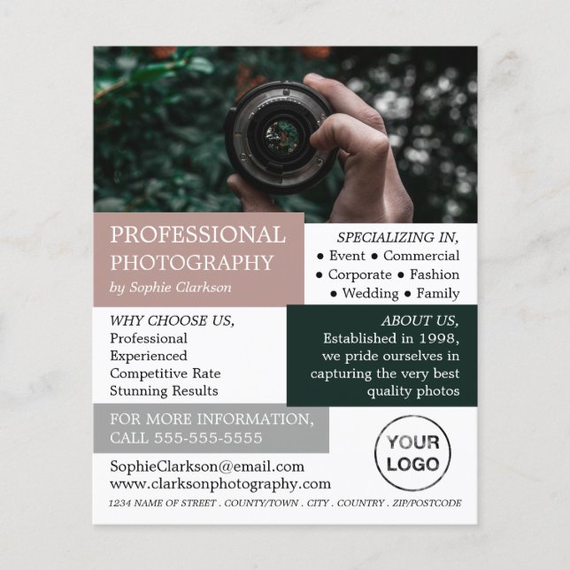 Objektive, Fotografie, Flyer für Fotografen (Vorne)