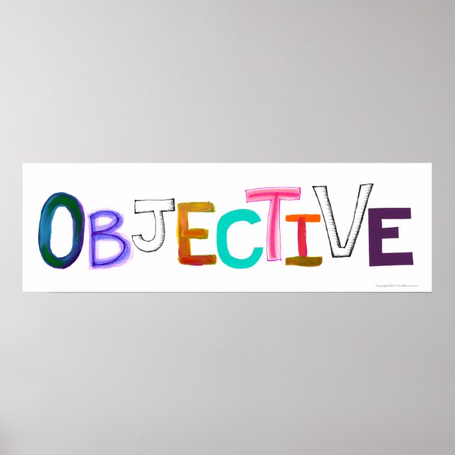 Objektives Wort Kunst rational fair legal unvorein Poster (Vorne)
