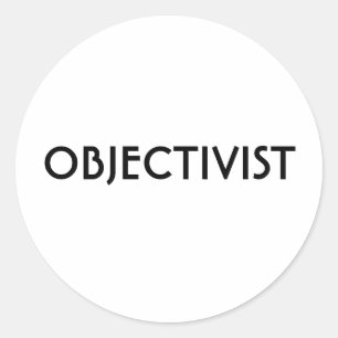 Objektivist-Aufkleber Runder Aufkleber
