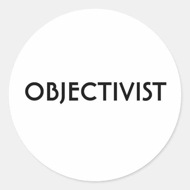 Objektivist-Aufkleber Runder Aufkleber (Vorderseite)