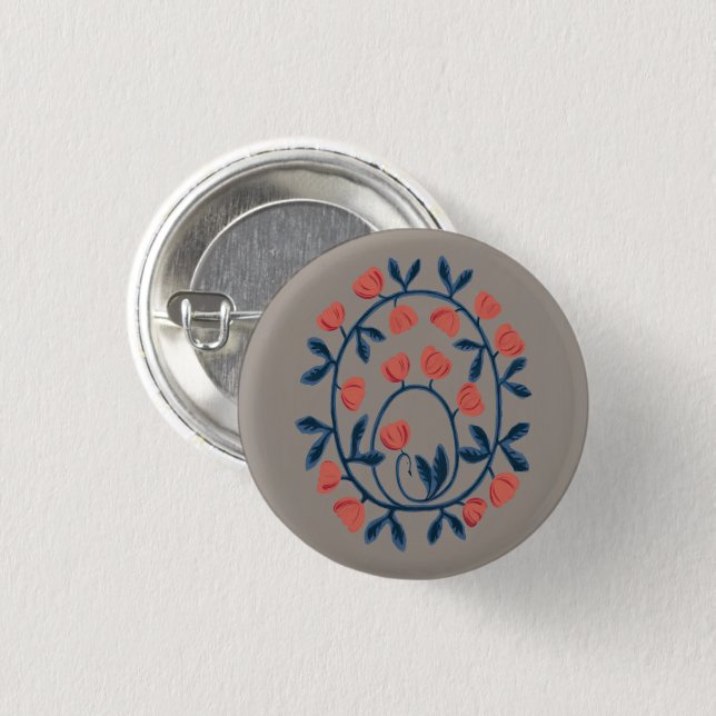 Objet_17_a swan in Blume Button (Vorne & Hinten)