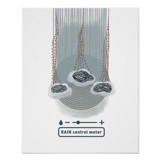 objet_2_rain Kontrolle-Messgerät Hochglanzposter Poster (Vorderseite)