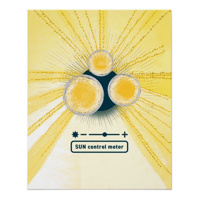objet_3_Sonnenkontrollmessgerät glänzendes Poster (Vorderseite)