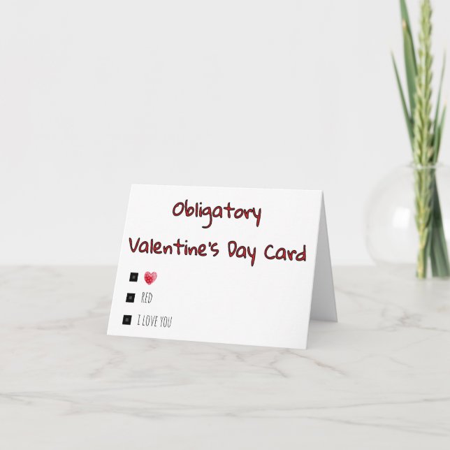 Obligatorische Valentintagskarte Feiertagskarte (Vorderseite)