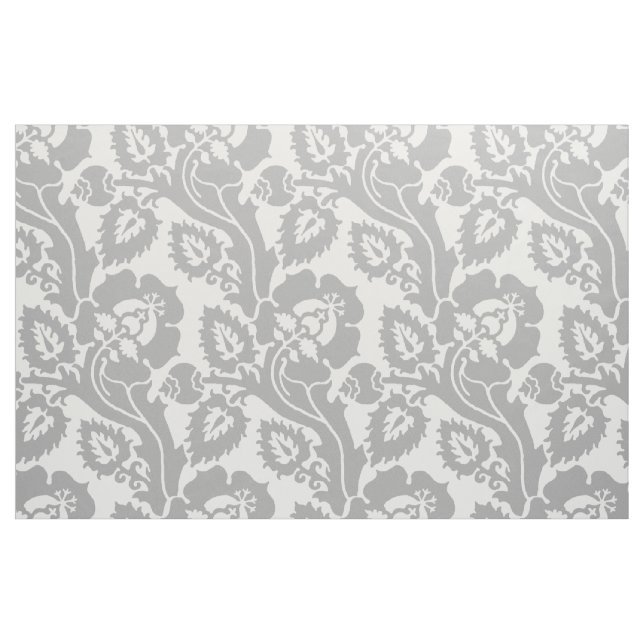 Oblische Flora der Renaissance, Silbergrau Stoff (Fat Quarter (45,7 x 55,9 cm))