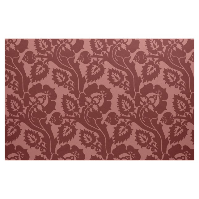 Oblische Renaissance-Blüte, dunkelrot Stoff (Fat Quarter (45,7 x 55,9 cm))
