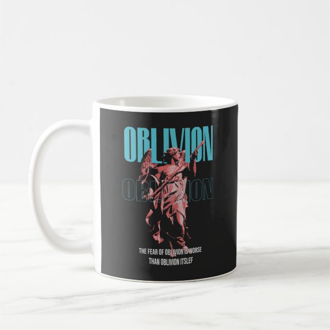 Oblivion Brutalism Streetwear Design Kaffeetasse (Links)