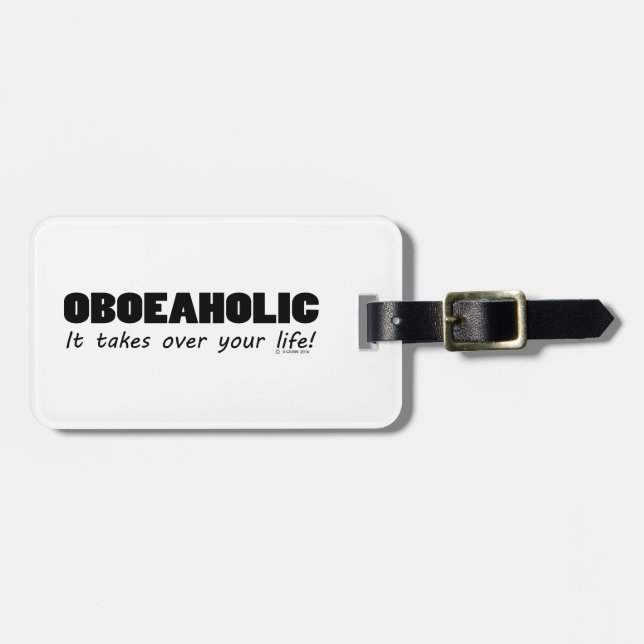 Oboaholisches Leben Gepäckanhänger (Vorderseite horizontal)