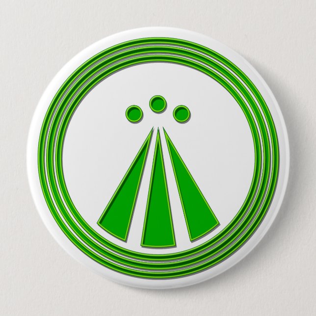 OBOD Symbol-Neon-Grün Button (Vorderseite)