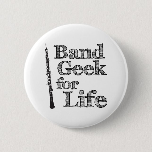 Oboe Band Geek Button (Vorderseite)