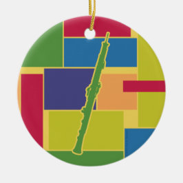 Oboe Colorblocks Verzierung Keramik Ornament