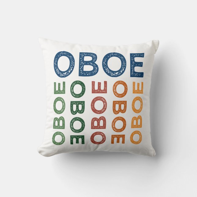 Oboe Colorful Kissen (Vorderseite)