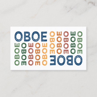 Oboe Colorful Visitenkarte
